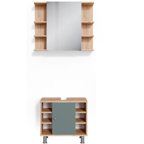Ensemble de meubles de salle de bain Fynn, Vert, 2 parties, Vicco
