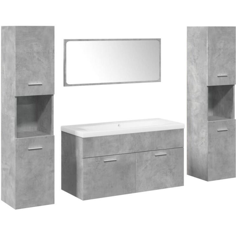Vidaxl - Ensemble de meubles de salle de bain 5 pcs gris béton