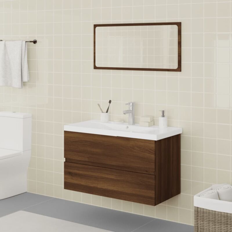 Vidaxl - Meubles de salle de bain Chêne marron Bois d'ingénierie