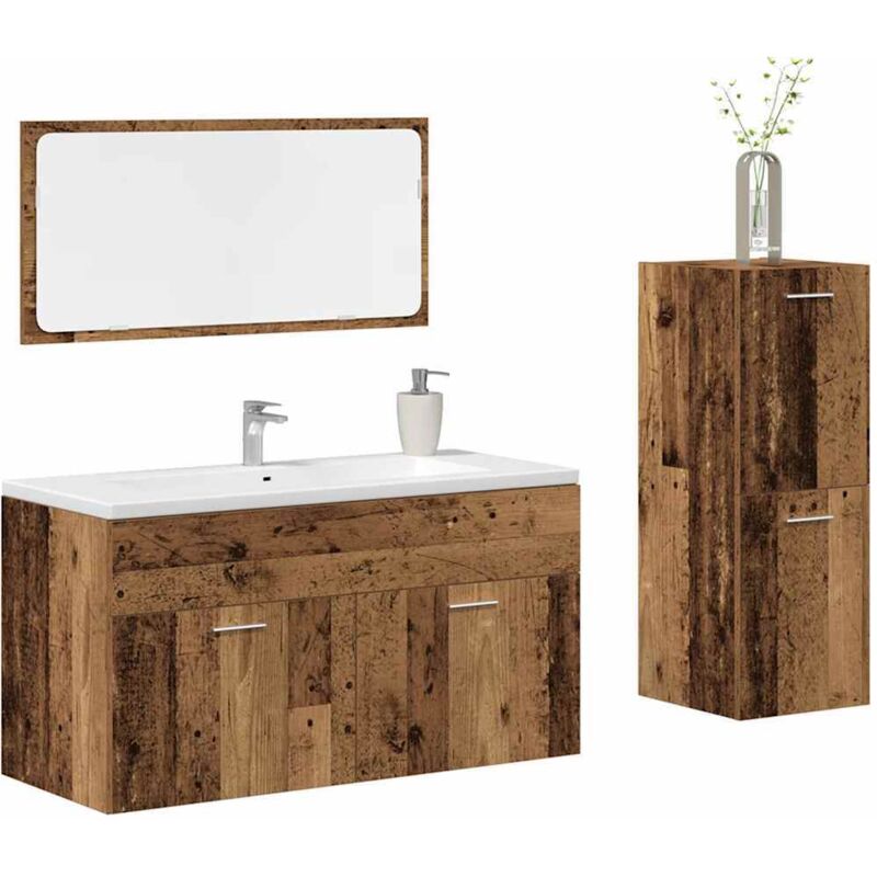 Vidaxl - Ensemble de meubles salle de bain 3 pcs bois d'ingénierie