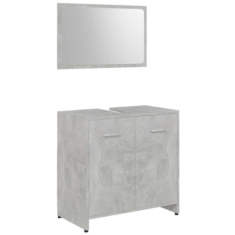 Vidaxl - Meubles de salle de bain Gris béton Bois d'ingénierie