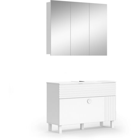 Ensemble De Meubles De Salle De Bain Irma 2 Pièces - Lavabo Et Meuble Sous-vasque - Couleur Anthracite/artisan