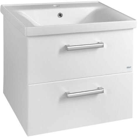 Ensemble de meubles de salle de bain VEGA, largeur 125 cm, chêne blanc/platin
