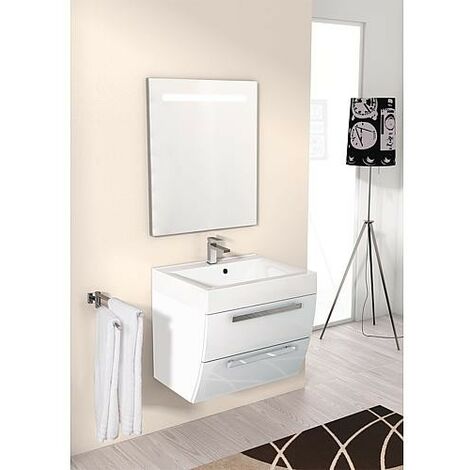 Ensemble de meubles de salle de bains ENNA série MAB blanc brillant largeur 600mm