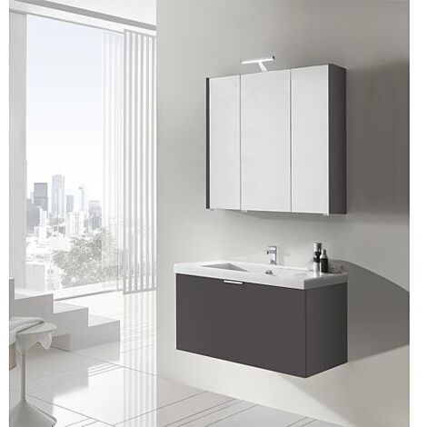 Ensemble de meubles de salle de bains EPIL série MBF anthracite mat 1 tiroir largeur 860mm