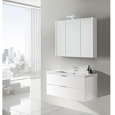 Ensemble de meubles de salle de bains EPIL série MBF blanc mat 2 tiroirs largeur 1060mm