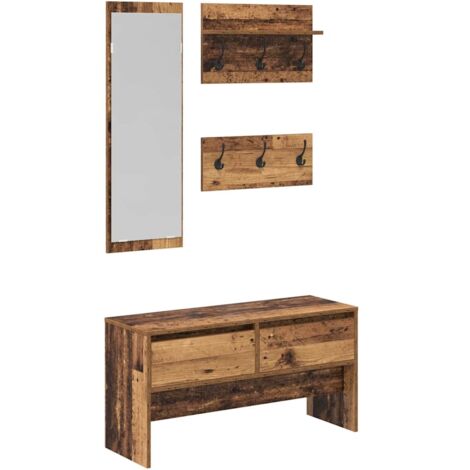 Ensemble de meubles d'entrée Bois ancien 90 x 31 x 46.5 cm CFW851630