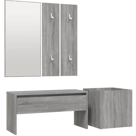 Ensemble de meubles d'entrée Design moderne, Vestiaire d'entrée, Sonoma gris Bois d'ingénierie OIB6322E