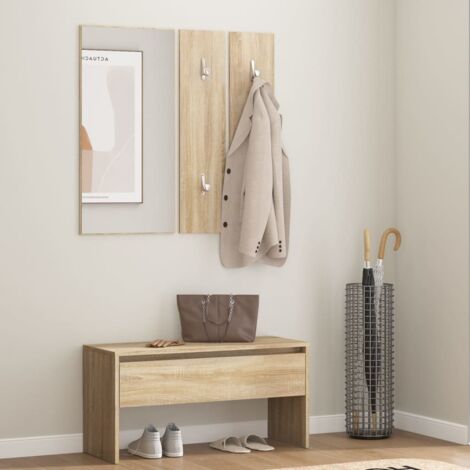 Ensemble de meubles d'entrée Vestiaire d'entrée - Chêne Sonoma Bois d'ingénierie BV621622 - BonneVie