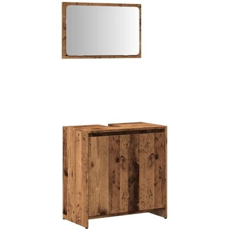 Ensemble de meubles salle de bain 2 pcs bois d'ingénierie vidaXL