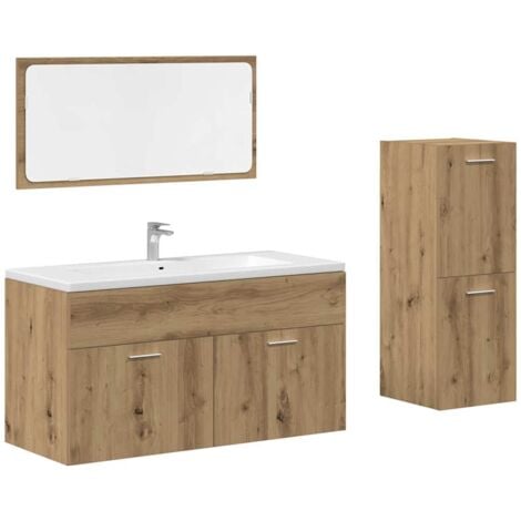 Ensemble de meubles salle de bain 3 pcs bois d'ingénierie vidaXL