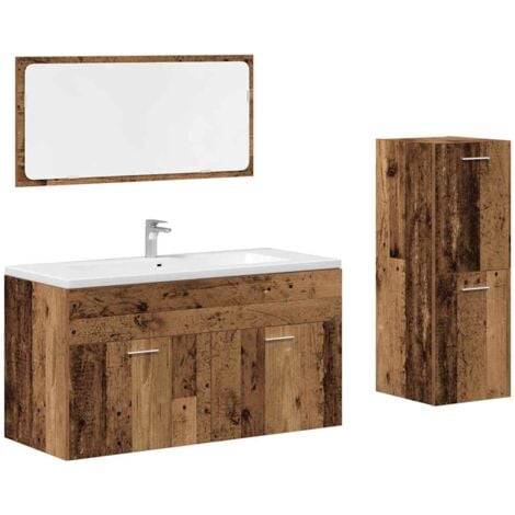 Ensemble de meubles salle de bain 3 pcs bois d'ingénierie vidaXL