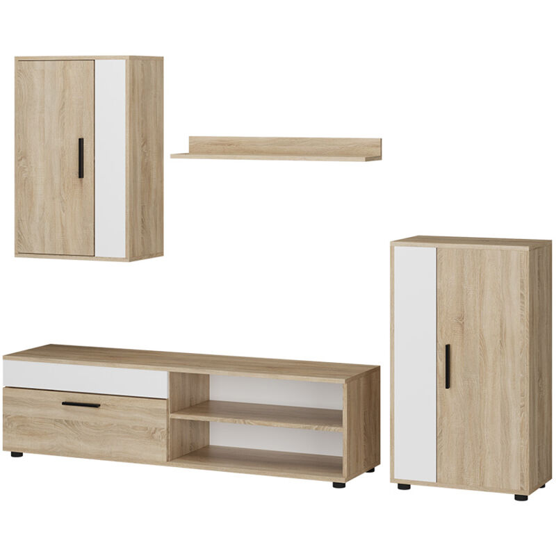 Meuble mural Berno, Sonoma, Lot de 4 Vicco