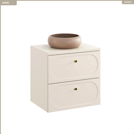 Ensemble de meubles sous vasque - 60 cm - avec Plan - Vasque - SAND