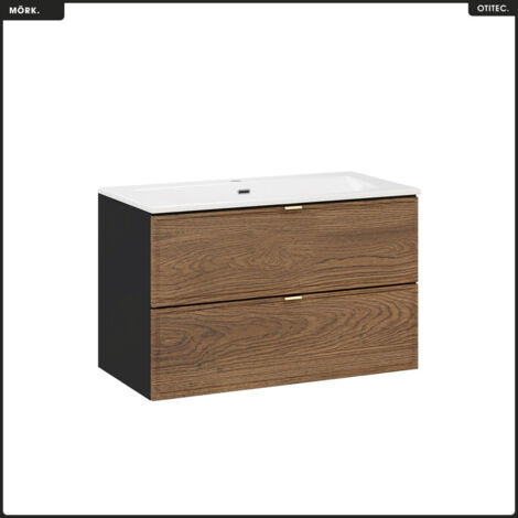 Ensemble de meubles sous vasque - 80 cm - avec Plan - Vasque - MÖRK