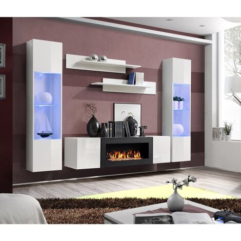 Meuble TV de luxe pour cheminée intérieure, européen, simple, petit salon  familial, meuble au sol, haut