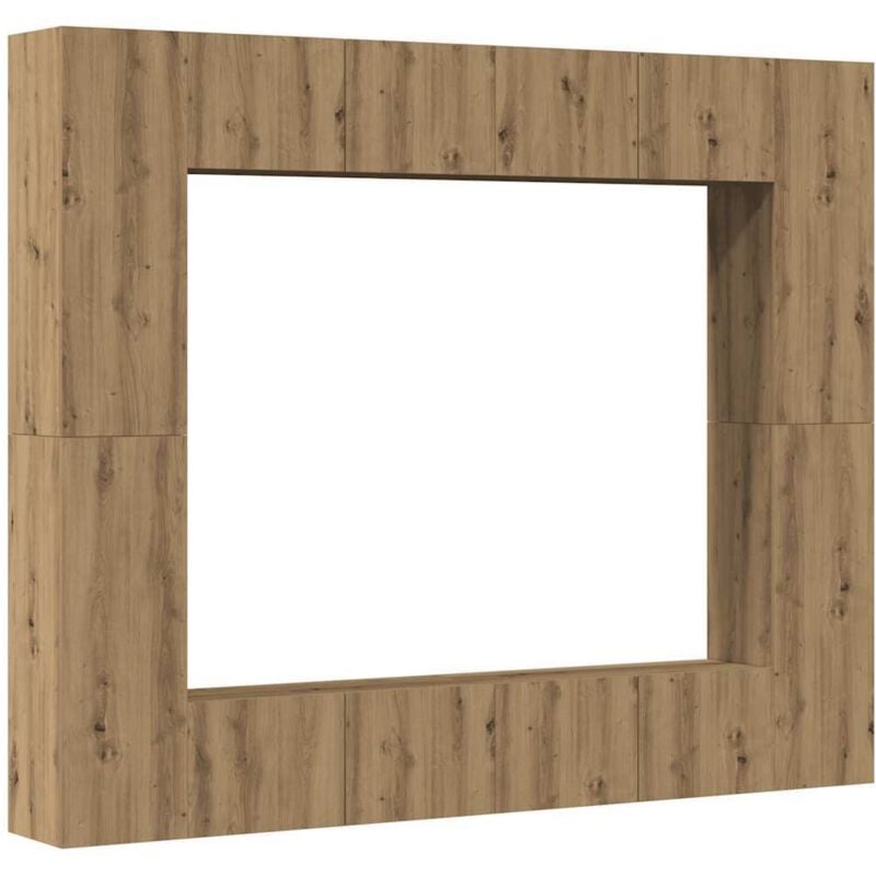 Vidaxl - Ensemble de meuble tv mural 8 pcs chêne artisanal