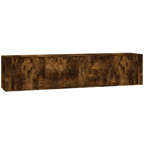Ensemble de meubles TV 3 pcs Chêne fumé Bois d'ingénierie