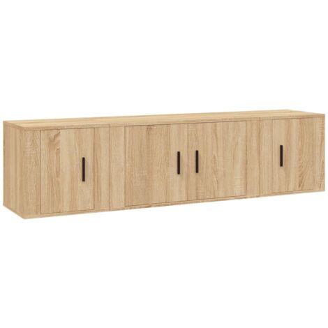 Ensemble de meubles TV 3 pcs Chêne sonoma Bois d'ingénierie