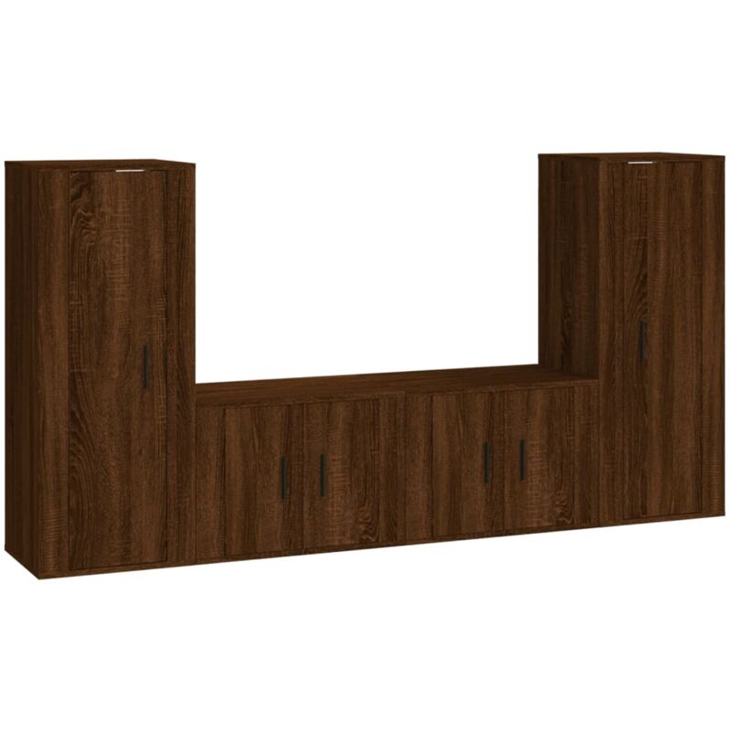 Vidaxl - Ensemble de meubles tv 4 pcs Chêne marron Bois d'ingénierie