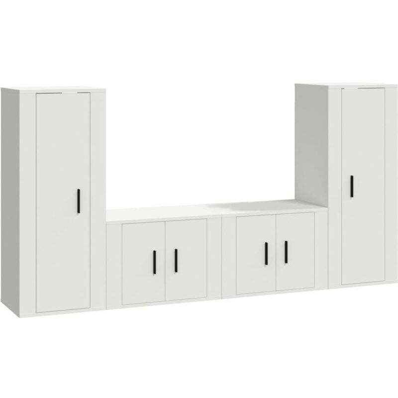 Vidaxl - Ensemble de meubles tv 4 pcs Blanc Bois d'ingénierie