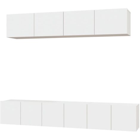 Ensemble de meubles TV 5 pcs Blanc Bois d'ingénierie vidaXL