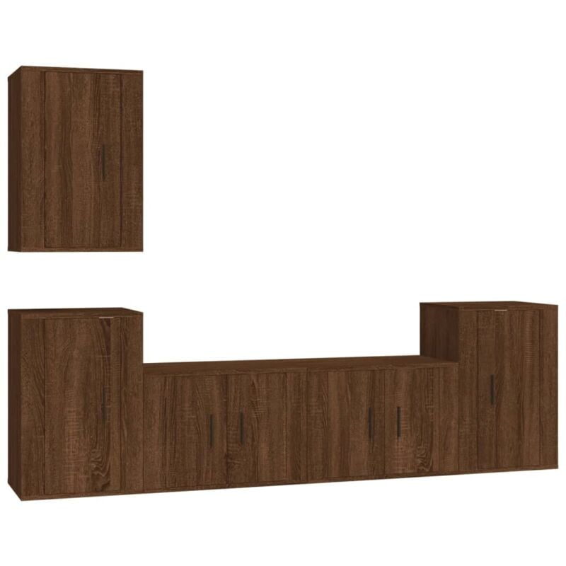 Vidaxl - Ensemble de meubles tv 5 pcs Chêne marron Bois d'ingénierie