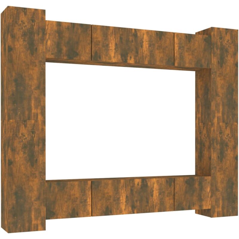 Vidaxl - Ensemble de meubles tv 8 pcs Chêne fumé Bois d'ingénierie