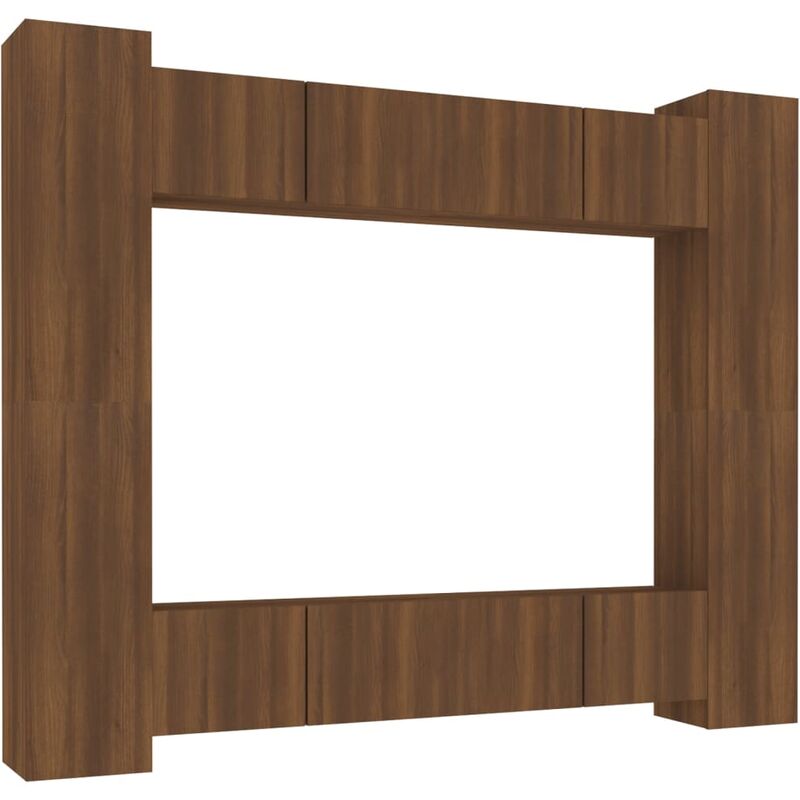 Vidaxl - Ensemble de meubles tv 8 pcs Chêne marron Bois d'ingénierie