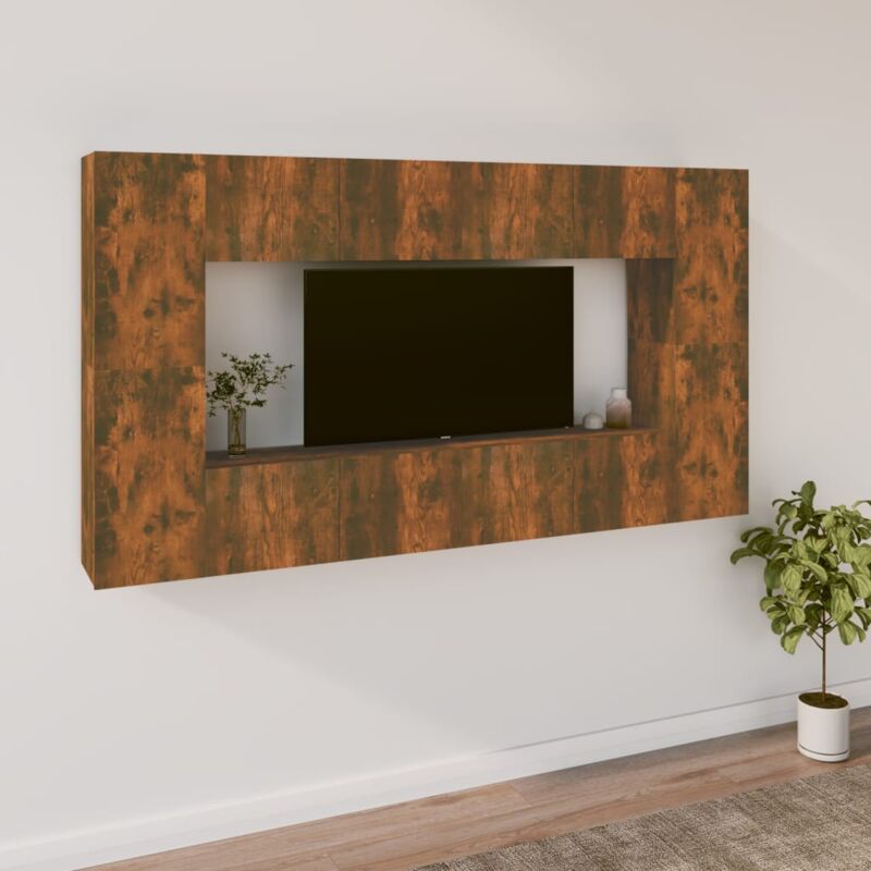 Vidaxl - Ensemble de meubles tv 8 pcs Chêne fumé Bois d'ingénierie