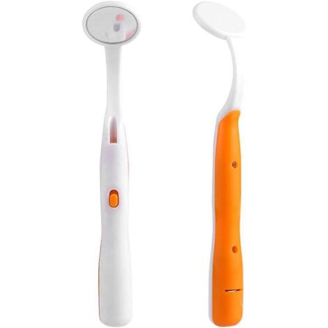 Ensemble de miroirs dentaires LED - Miroirs buccaux incurvés anti-buée avec éclairage pour l'inspection des dents - Outil pour dentiste et assistant dentaire