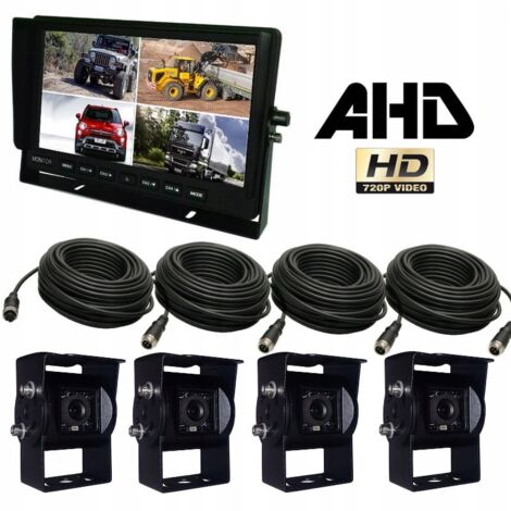 Ensemble de moniteur AHD 10'' 4 câbles de caméra SONY 720P QUAD