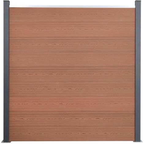 Ensemble de panneaux de clôture marron 180x186 cm WPC