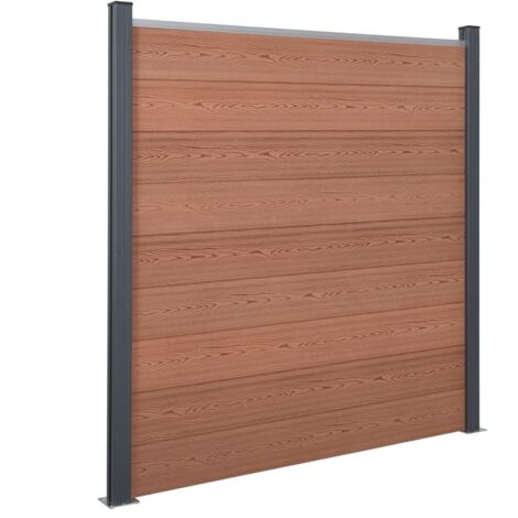 Ensemble de panneaux de clôture marron 180x186 WPC