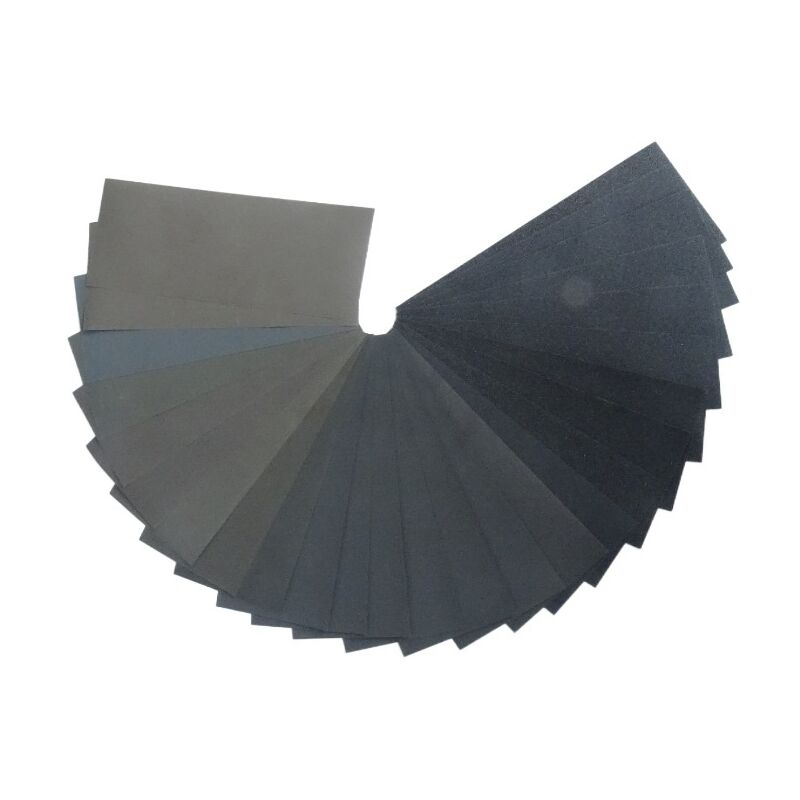 Ensemble de papier de verre, papier de verre extra fin grain 120 pour le ponçage du métal, du bois, du plastique et de l'automobile (9 x 3,6 pouces,