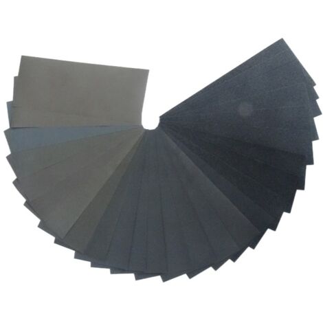 Ensemble de papier de verre, papier de verre extra fin grain 120 pour le ponçage du métal, du bois, du plastique et de l'automobile (9 x 3,6 pouces, 100 feuilles)