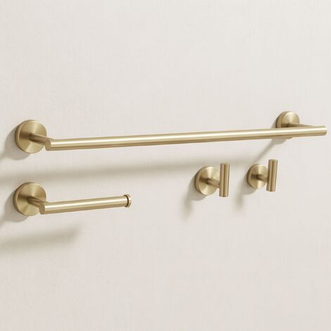 ENSEMBLE DE PATÈRES DE SALLE DE BAIN REA ARI BRUSH GOLD 4 PIECES