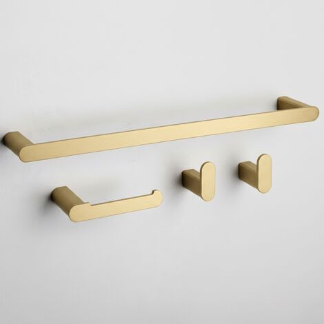 ENSEMBLE DE PATÈRES DE SALLE DE BAIN REA MATI BRUSH GOLD 4 PIECES