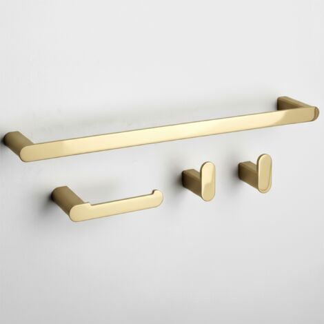 ENSEMBLE DE PATÈRES DE SALLE DE BAIN REA MATI GOLD 4 PIECES