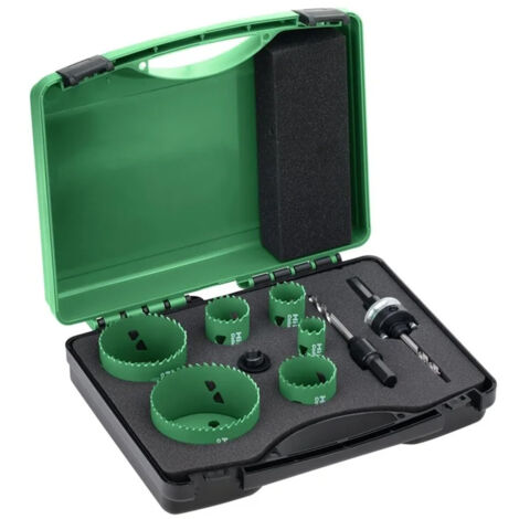 Ensemble de perceuses universelles HiKOKI 4101075 4/6TPI bimétallique 22-82mm 8 pièces
