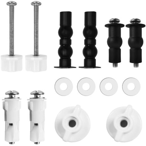 Ensemble de pièces de réparation de siège de toilette, vis de siège de toilette universelles avec vis rétractables pour fixer les sièges de toilette