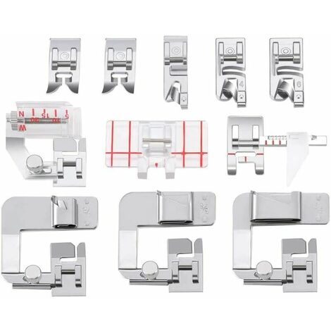 Ensemble de pied-de-biche 11 pièces pour machine à coudre accessoires de remplacement bricolage