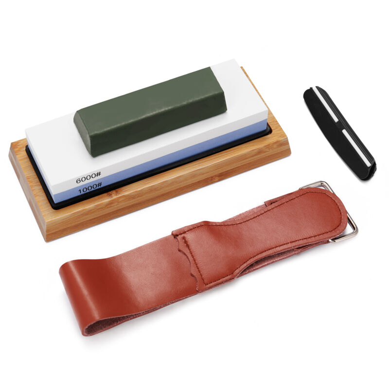 Lifcausal - Ensemble de pierres à aiguiser de qualité supérieure 1000/6000 pour toutes les lames, base antidérapante