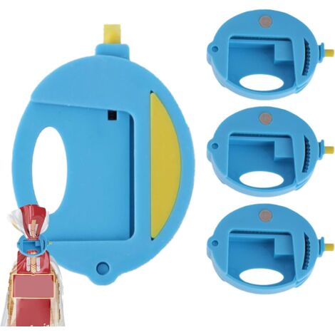 Ensemble de pinces à chips - Pinces hermétiques pour sacs alimentaires, fermeture clip en plastique avec forte adhérence  goûter, outils rangement la cuisine, pince fe Bleu