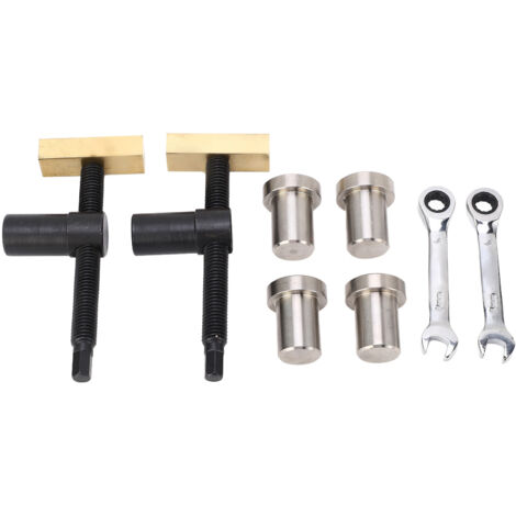 Ensemble de pinces de bureau pour le travail du bois, établi réglable en acier inoxydable et en laiton, outil de fixation à pince fixe rapide, noir 20mm