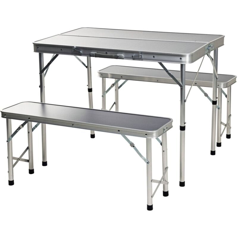 Ensemble de pique-nique de camping avec table et 2 bancs - Wellhome
