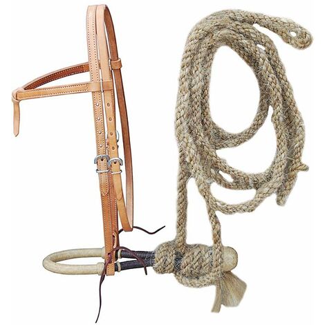 Bridle Vaquera JM En Cuir Avec Mosquero En Crin