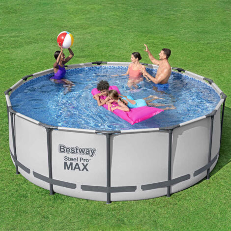 Ensemble de piscine  Piscine tubulaire ronde Steel Pro MAX 396x122 cm pour enfants et adultes 66938