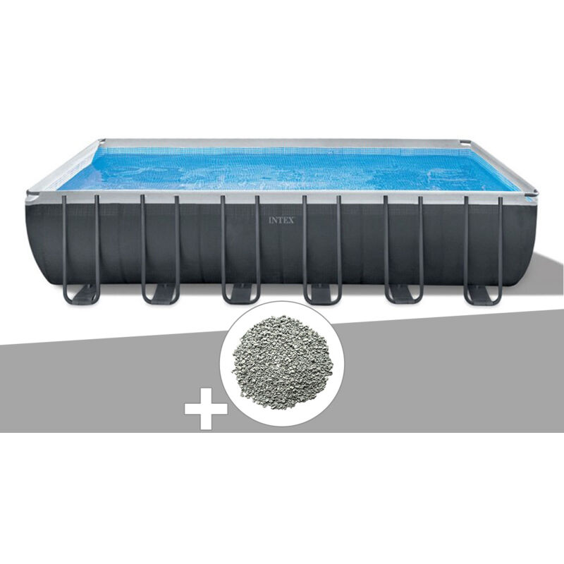 Intex - Kit piscine tubulaire Ultra xtr Frame rectangulaire 7,32 x 3,66 x 1,32 m + 20 kg de zéolite