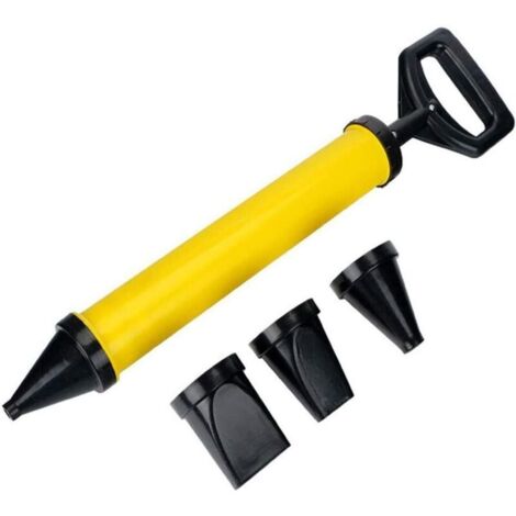 Ensemble De Pistolet À Mortier,ABS Pistolet à calfeutrer pointeur,mortier Ciment,Citron Vert Pistolet applicateur Comprend 4 Buses H319